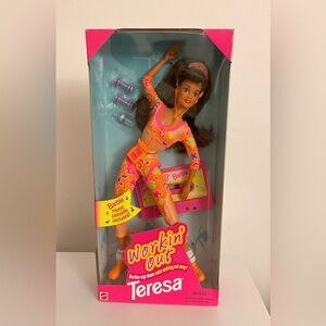 Barbie Workin' Out Teresa Doll - Pink and Orange Outfit